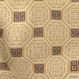 Retro Bagua Pattern Stretch Ponte
