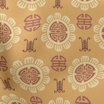 Traditional Text Pattern Stretch Ponte