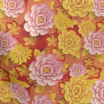 Peonies In Bloom Stretch Ponte