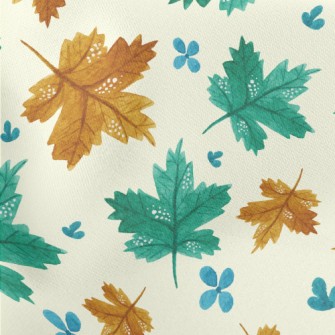 Flowers And Maple Leaves Stretch Ponte