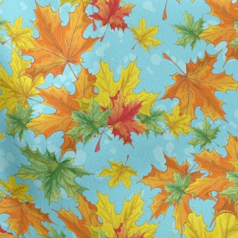 Bright Maple Leaves Stretch Ponte