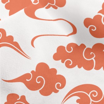 Orange Clouds Micro Fleece