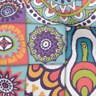 Flower Splicing Micro Fleece