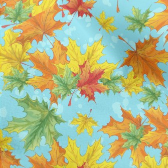 Bright Maple Leaves Micro Fleece