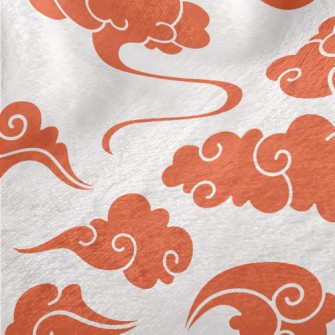 Orange Clouds Minky