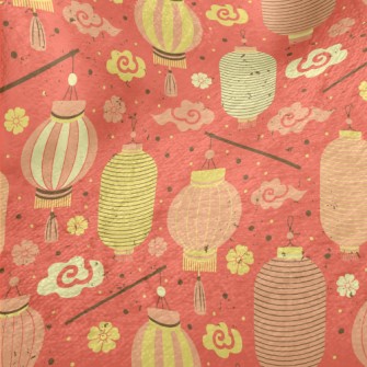 Lantern Clouds Minky