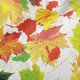 Inkjet Maple Leaf Minky