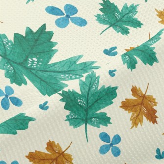 Flowers And Maple Leaves Piqué