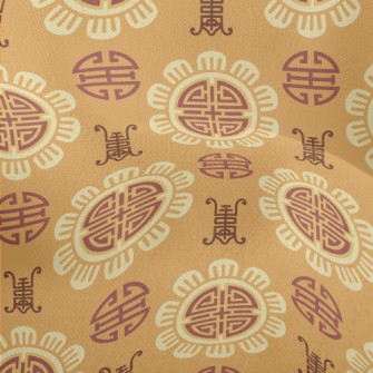 Traditional Text Pattern Lightweight Performance Linen