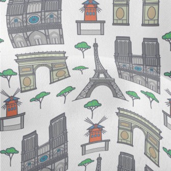 Paris Landmarks Lightweight Performance Linen