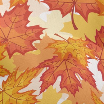 Autumn Maple Leaves Lightweight Performance Linen