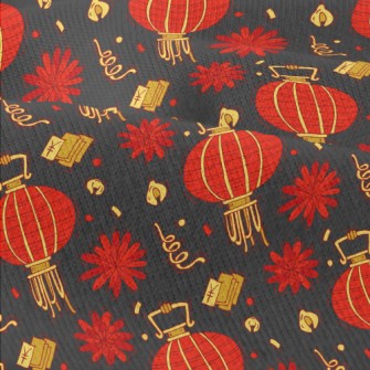 Red Flower Lantern Modern Jersey