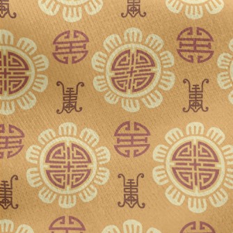 Traditional Text Pattern Jersey Backed Fleece