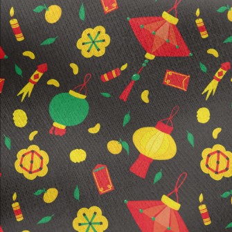 Lively New Year Jersey Backed Fleece