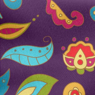 Interesting Flowers Jersey Backed Fleece