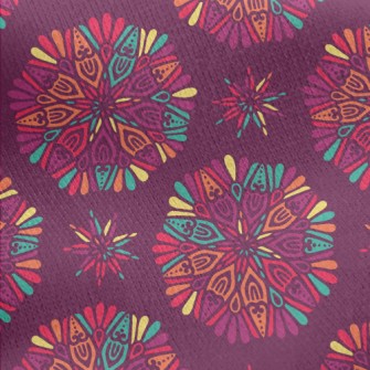 Fireworks Flowers Jersey Backed Fleece