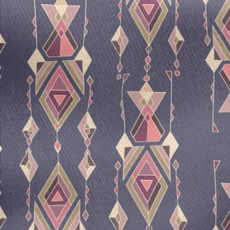 Decorative Tribal Jersey Backed Fleece