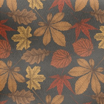 Autumn Leaves Jersey Backed Fleece