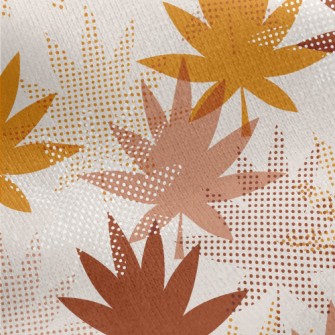 Leaf Print Jersey Backed Fleece