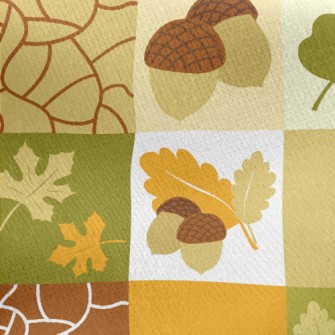 Autumn Leaves Jersey Backed Fleece