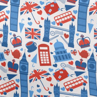 I Love Britain Pongee