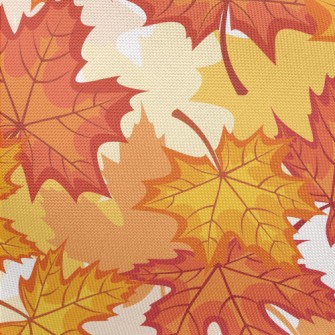 Autumn Maple Leaves Pongee
