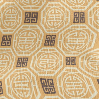 Retro Bagua Pattern Stretch Jersey