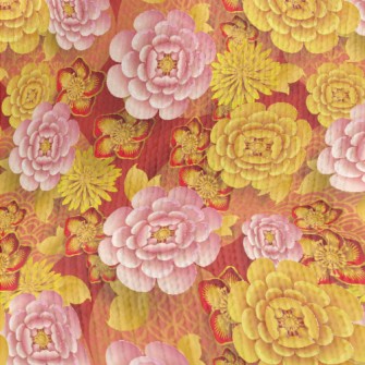 Peonies In Bloom Stretch Jersey
