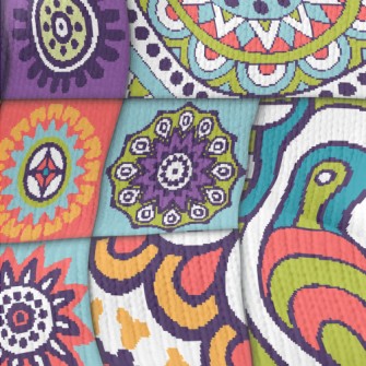 Flower Splicing Stretch Jersey