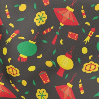 Lively New Year Lightweight Cotton Poplin
