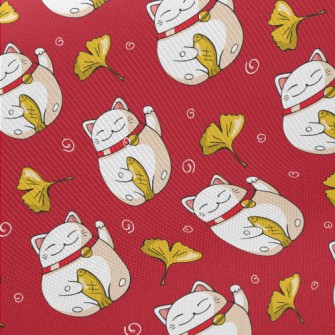 Lucky Cat Midweight Cotton Poplin