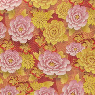 Peonies In Bloom Midweight Cotton Poplin