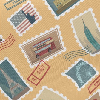 Landscape Stamp Midweight Cotton Poplin