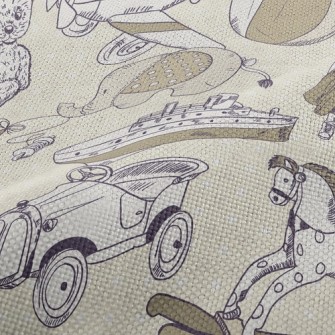Vintage Antique Toys Performance Linen