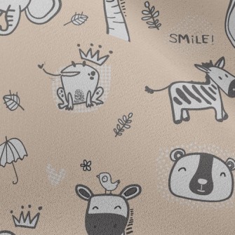 Frog Zebra Elephant Chiffon