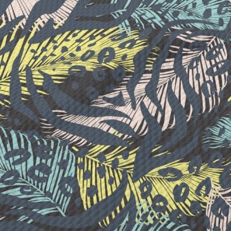Tropical Animal Print Birdseye Piqué