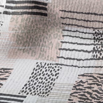 Simple Striped Animal Print Terry