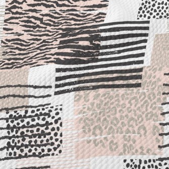 Simple Striped Animal Print Birdseye Piqué