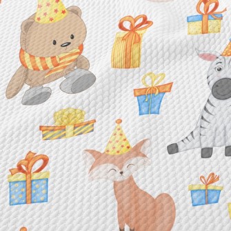 Zebra Fox Celebrates Birthday Birdseye Piqué