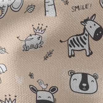 Frog Zebra Elephant Waterproof Canvas