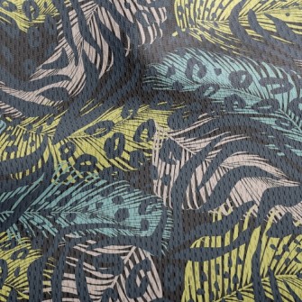 Tropical Animal Print Athletic Mesh Flat Back