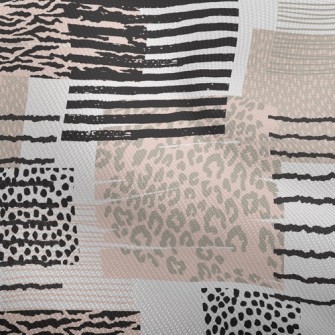 Simple Striped Animal Print Dobby