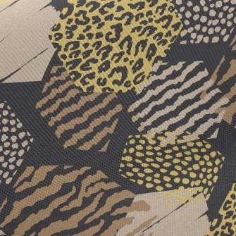 Geometric Stitching Animal Pri Twill