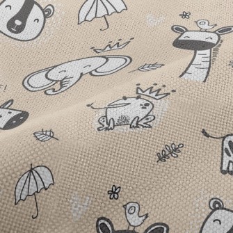 Frog Zebra Elephant Performance Linen