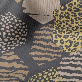 Geometric Stitching Animal Pri Terry