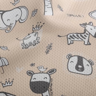 Frog Zebra Elephant Athletic Mesh Flat Back