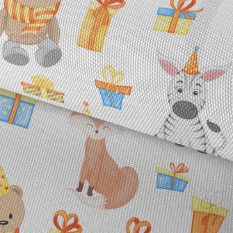 Zebra Fox Celebrates Birthday Waterproof Oxford