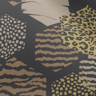 Geometric Stitching Animal Pri Chiffon