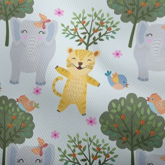 Happy Leopard Playing With Ele Dobby