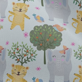 Happy Leopard Playing With Ele Chiffon